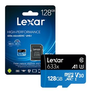 Thẻ nhớ MicroSDXC
128GB – U3, V30, A1 - Có Adapter chuyển SD