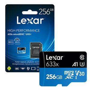 Thẻ nhớ MicroSDXC
256GB – U3, V30, A1 - Có Adapter chuyển SD
Dòng tốc độ cao, phù hợp cho GoPro, Drone, Quay phim 4K